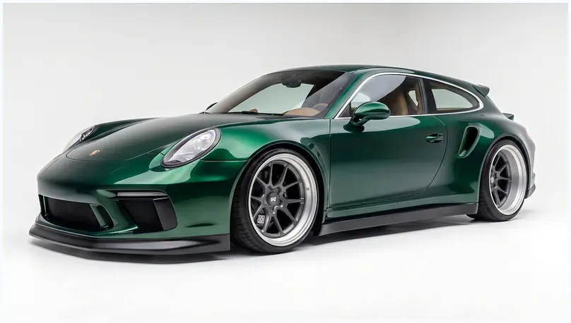 Porsche 911 991.2 Turbo under extensive bodywork modification.